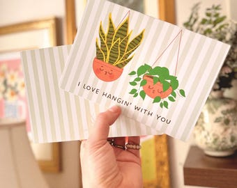 Hangin' With You || Plantenliefhebbers, Valentijnsdag, jubileum, wenskaart multifunctioneel gebruik
