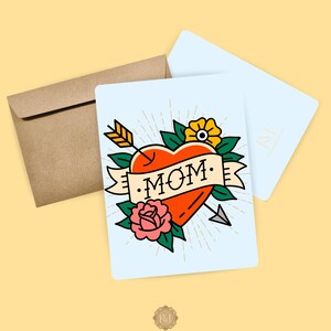Tarjeta del Día de la Madre de la vieja escuela