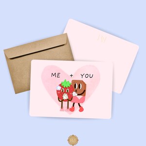 Tarjeta de San Valentín o aniversario "Yo + Tú"