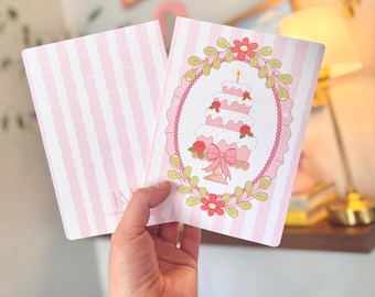 Roze verjaardag || Leuke roze verjaardag, kleurrijke verjaardag, multifunctionele gelukkige verjaardagswenskaart