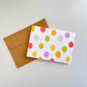 Balloons Happy Birthday Greeting Card