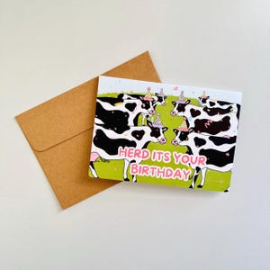 Herd It’s Your Birthday Cow Happy Birthday Greeting Card