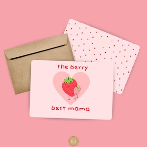 Tarjeta del Día de la Madre "Berry Best Mama"