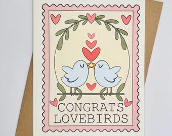 Love Birds || Anniversary, Valentines, Wedding, Engagment Greeting Card