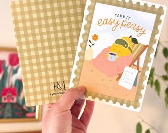 Easy Peasy || Beterschap, beterschap, herstel, multifunctionele wenskaart
