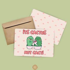 C'est un cactus, pas un cactus pour la Saint-Valentin ou une carte d'anniversaire