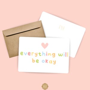 Tout ira bien Carte de voeux d'encouragement