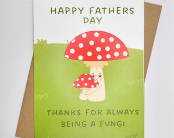 Fungi Father’s Day || Mushroom, Outdoors Father’s Day Greeting Card