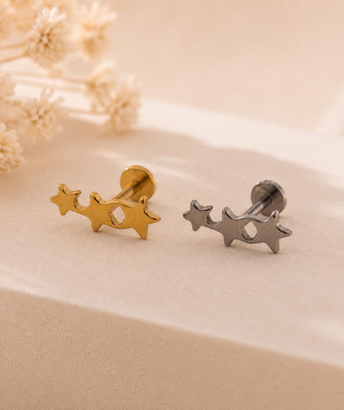 Helix Earring Three Stars - Etsy