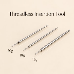 16G/18G/20G Titanium Climber Stud Earring • Threadless Push Pin Gold Earrings • Flat Back Curved Labret Stud • Cartilage, Helix, Earlobe