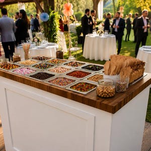 Luxe charcuteriestation | Desserttafel voor bruiloften | Mobiele cateringbar | Borrelbuffet | Buffetstand voor evenementen
