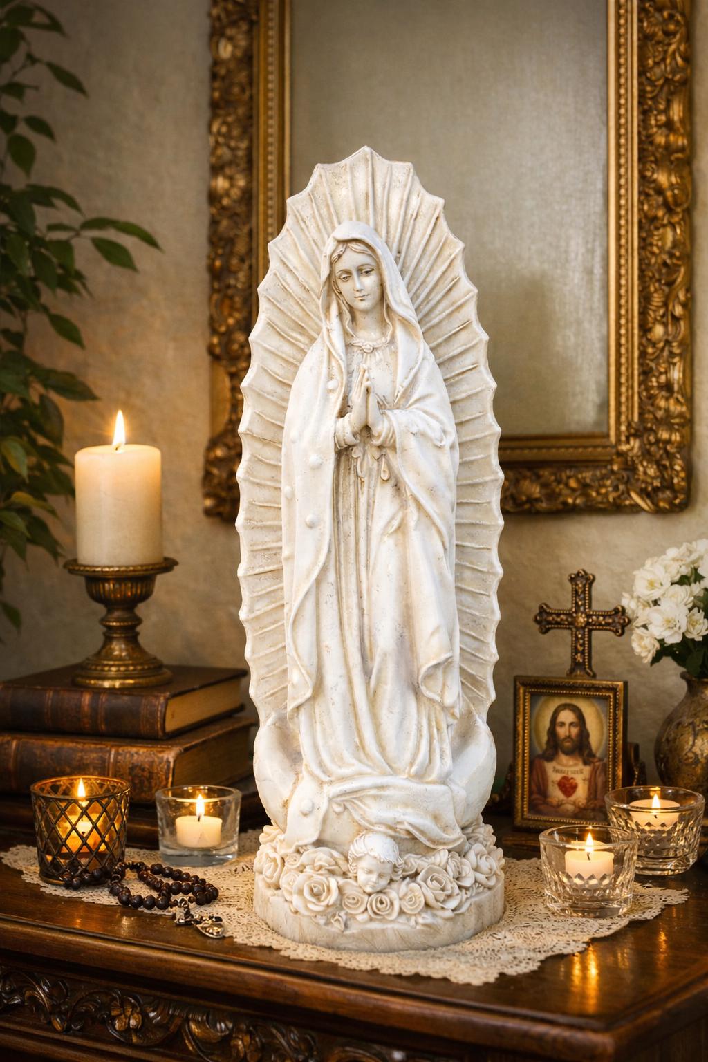 Our Lady of Guadalupe Statue 23” – Large Virgin Mary Indoor