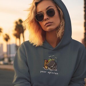 Funny Hoodie, Your Opinions Are Garbage Hoodie, Statement Sweatshirt, Humor Clothing, Graphic Pullover, Unique Gift