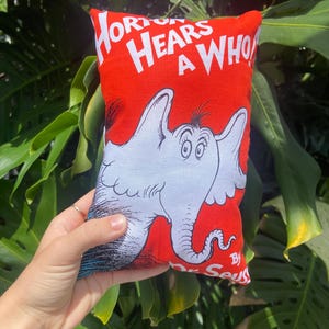 Gefülltes Dr. Seuss Buch – Horton Hears a Who & Fuchs in Socken | Weicher Plüsch Kinderzimmer Dekor | Baby-Dusche-Geschenk