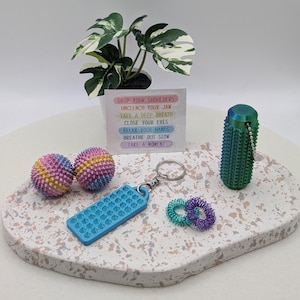 Akupressur Set 3D-Druck · Handmade | Strukturball & Fidget Anhänger | Geschenkidee | taktile Accessoires | Fidgets | Skills | 1365