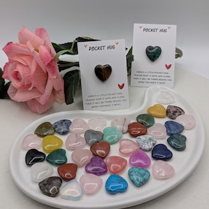 Pocket Hug "Heart" | Edelsteinherzen | Glücksbringer | Geschenkidee | 1222
