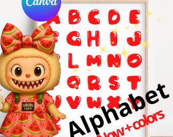 Labubu ABC Trending Font Alphabet Bundle, Ninja Turtles and Others Cartoon Fonts, Canva Instant Download, Digital Product