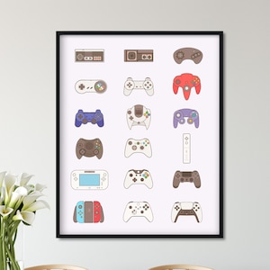 Video Game Posters for Walls - Video Game Wall Art and Gamer Poster, Game Room Decor, Gamer Wall Art 