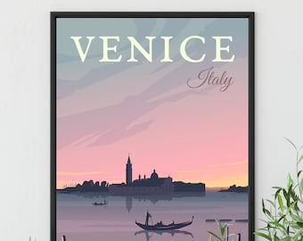 VENICE Travel Poster, Italy Travel Poster, France Travel Poster, Italy’s Veneto region, Italy Gift Poster, Venice Art Print, Venice Print