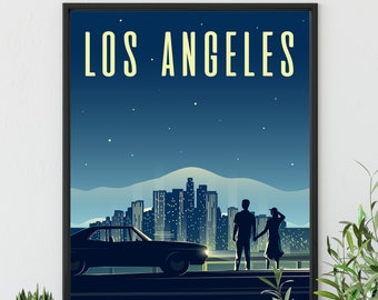 LOS ANGELES Travel Poster, LA Wall Art Print, California City Map, Los Angeles Gift Poster, Los Angeles  Art Print, Los Angeles  Print