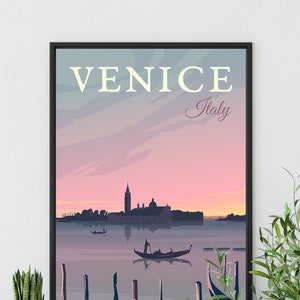 VENICE Travel Poster, Italy Travel Poster, France Travel Poster, Italys Veneto region, Italy Gift Poster, Venice Art Print, Venice Print image 1