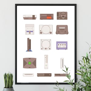 Video game Art Print for Video Game Poster, Gaming Room Man Cave Poster image 1