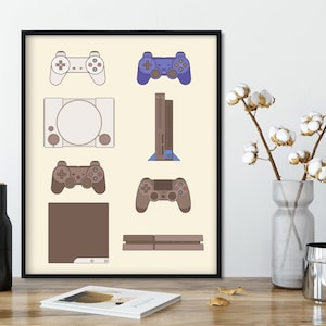 Video Game Art  for Gaming room or Dorm | Video Game Decor, Man Cave Wall Art Decor