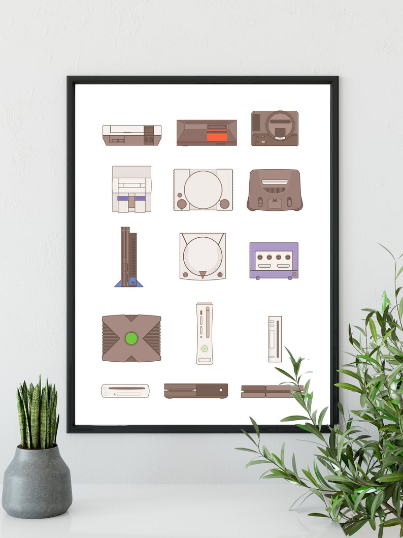 Video game Art Print for Video Game Poster, Gaming Room Man Cave Poster image 1