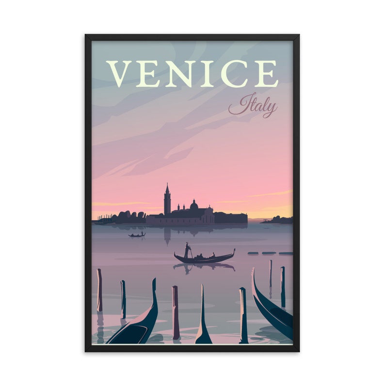 VENICE Travel Poster, Italy Travel Poster, France Travel Poster, Italys Veneto region, Italy Gift Poster, Venice Art Print, Venice Print image 5