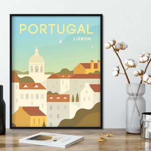 PORTUGAL Travel Poster, Lisbon Travel Poster, Portugal City Poster, Portugal Gift Poster, Lisbon Art Print, Portugal Print image 2