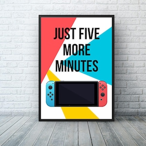 Retro Video Game Controller Poster for Man Cave, Perfect Housewarming Gift for Gamers & Game Room