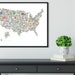 USA Map Video Gamer Decor | Video Game Posters for Walls | Video Game Wall Art and Gamer Poster | Game Room Decor | Gamer Wall Art