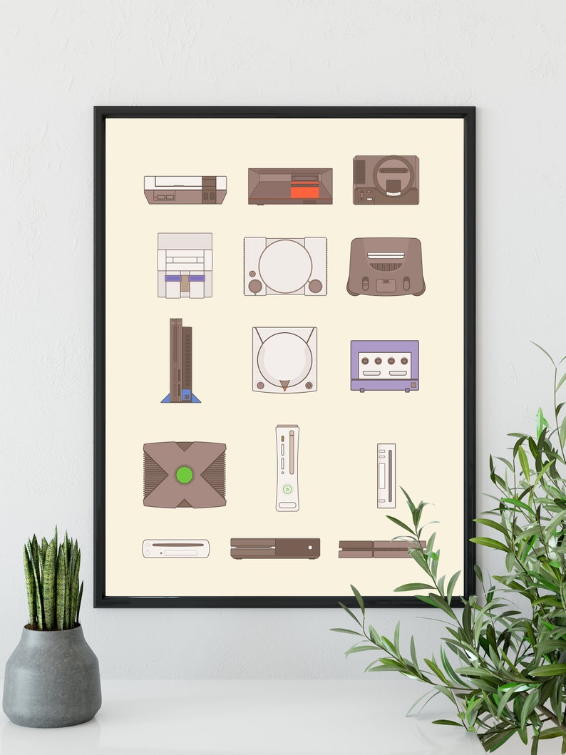 Video game Art Print for Video Game Poster, Gaming Room Man Cave Poster image 2