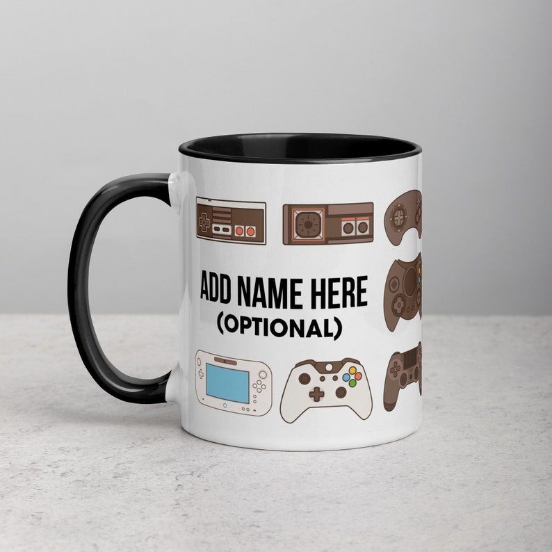 Personalized Video Game Controller Mug Retro Gamer Coffee Mug Etsy