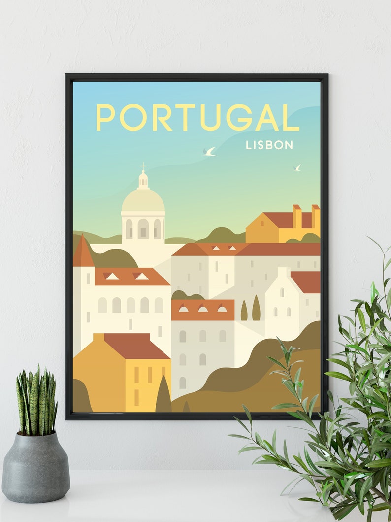 PORTUGAL Travel Poster, Lisbon Travel Poster, Portugal City Poster, Portugal Gift Poster, Lisbon Art Print, Portugal Print image 1