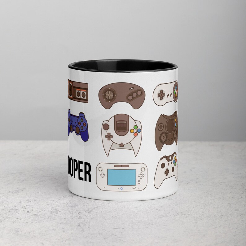 Personalized Video Game Controller Mug Retro Gamer Coffee Mug Etsy