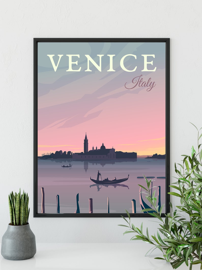 VENICE Travel Poster, Italy Travel Poster, France Travel Poster, Italys Veneto region, Italy Gift Poster, Venice Art Print, Venice Print image 1