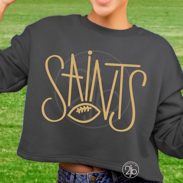 Saints Football Svg Saint for game day shirt football Svg Saints football tshirt PNG for sublimation DXF file, printable iron-on transfer