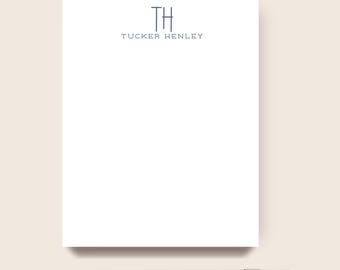 Personalized Initials Notepad, Monogrammed Writing Pad for Men or Women, Custom Modern Name Note Pad