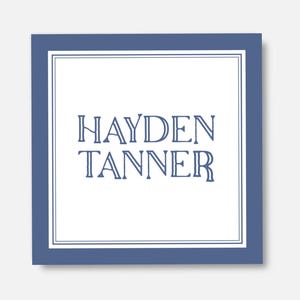 Personalized  Calling Cards, Square Gift Tags, Enclosure Cards, Custom Square Stickers, Professional or Personal, for him