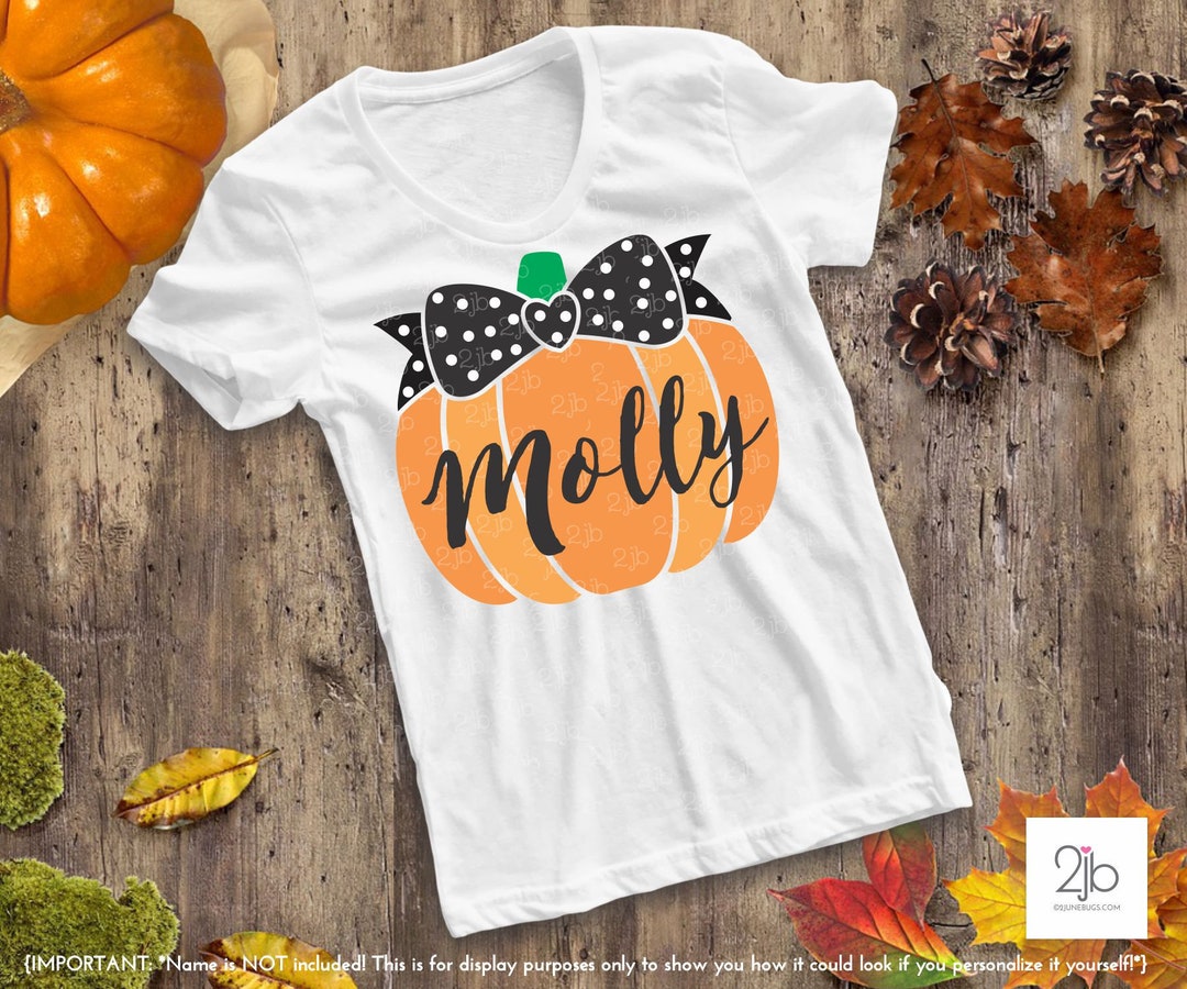 Pumpkin SVG Fall Svg Pumpkin With Bow Svg Bow With Dots - Etsy