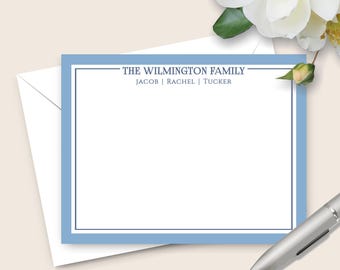 Personalized Family Name Stationery Set, Family Names Note Cards and Envelopes, Family Stationary Notecards Pack, Custom Family Gift