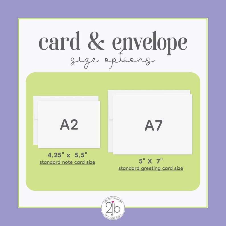 a card and envelope size guide