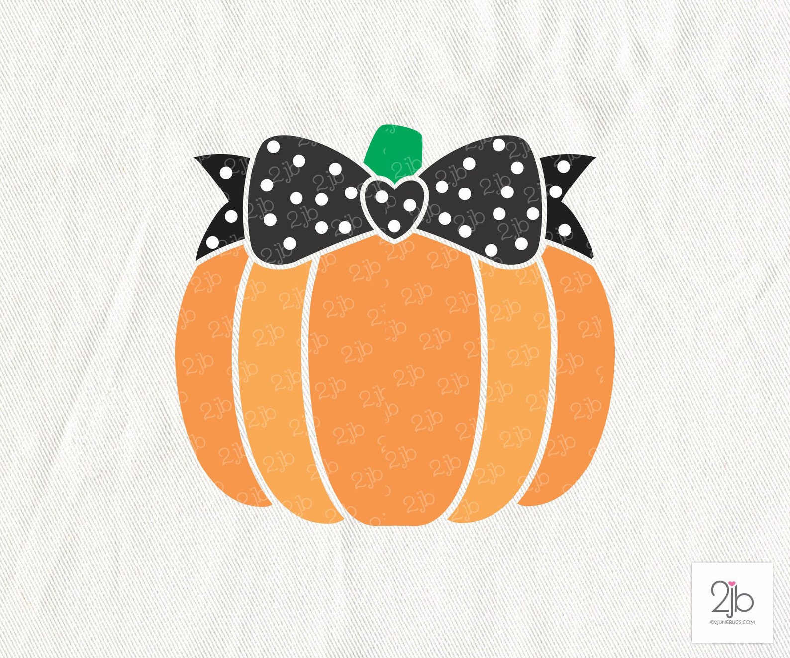 Pumpkin SVG Fall Svg Pumpkin With Bow SVG Bow With Dots Etsy