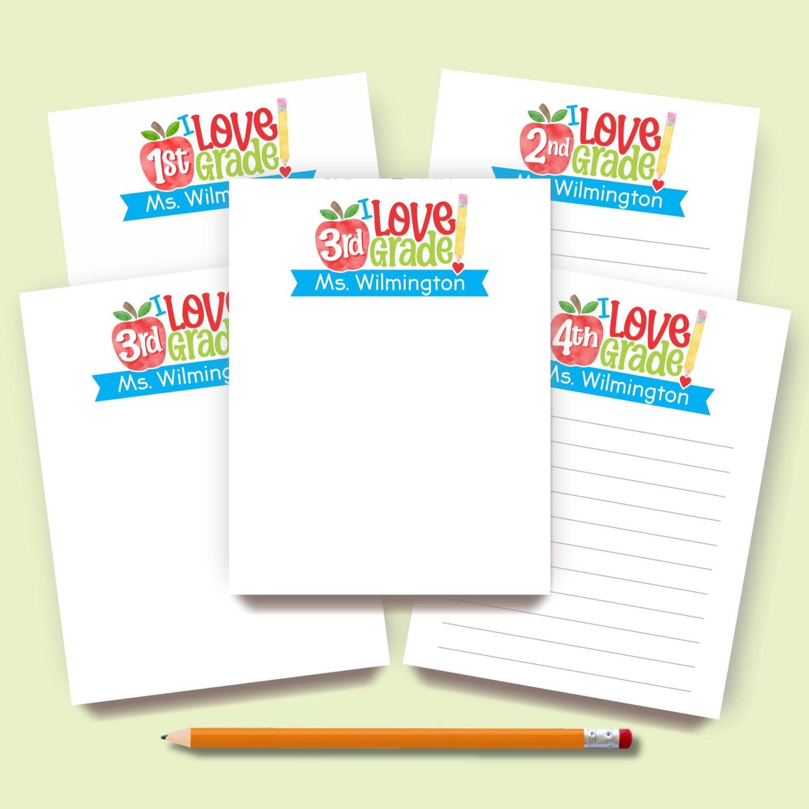 Personalized Teacher Notepad, Custom Note Pad for Teacher Gift, Back to ...