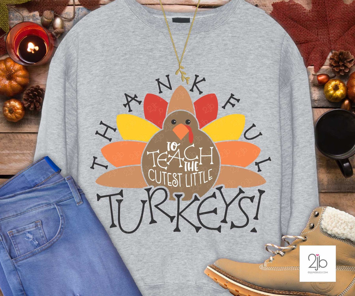Thanksgiving teacher SVG thankful teacher shirt svg file | Etsy