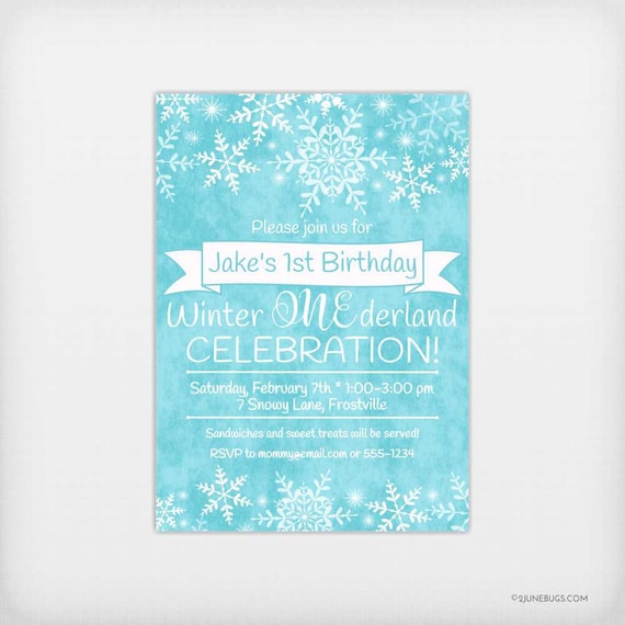 first birthday invitation boy winter wonderland 1st birthday