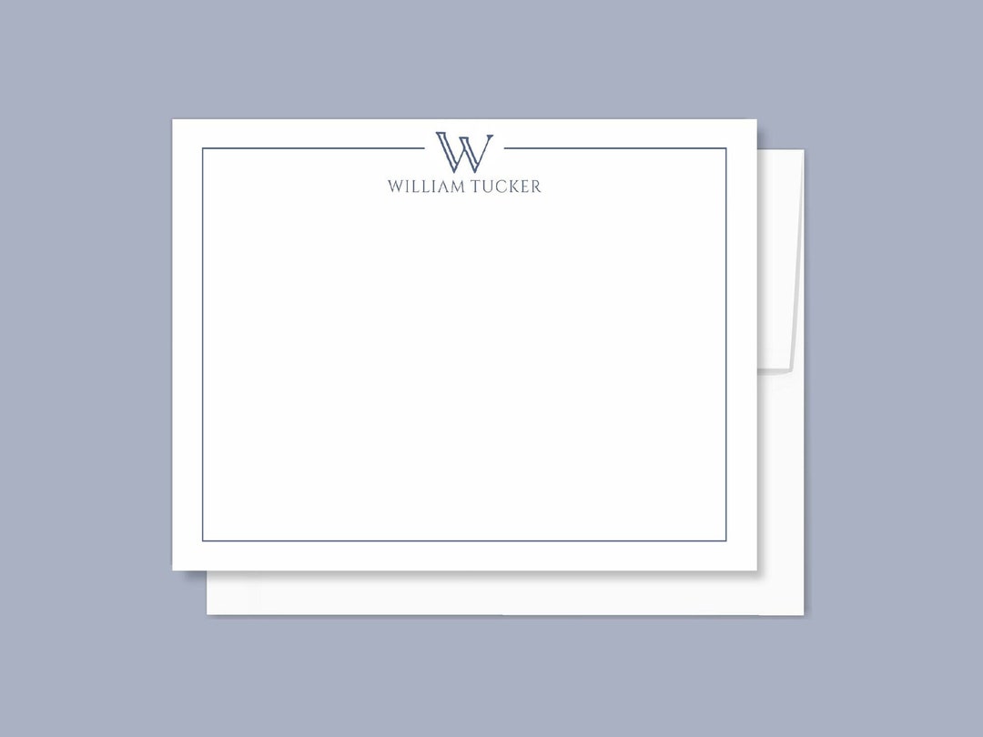 Personalized Monogram Stationery Set of Note Cards and Envelopes ...