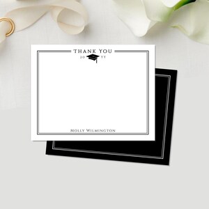 Personalized Graduation Thank You Cards: Graduating Senior Stationery, Grad Note Cards in School Colors