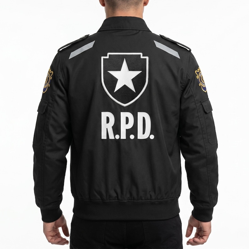 Rpd Jacket Dad Jackets Gifts - Leon Kennedy RPD Jacket, Resident Evil Cosplay ...